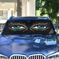 thumbnail image 4 of ALAZA Funny Eyes Windshield Sun Shade Car Foldable Visor Block UV Rays Protector 55"x27.6", 4 of 8