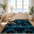 thumbnail image 3 of Design&I 6'x9' Ultra Soft Area Rug, Wet Vintage Vinyl Sound Cd Displaying Abstract Musical Tapete None Fluffy Washable Non Shedding for Guest Room Bedroom Living Room, 3 of 7
