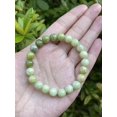 thumbnail image 3 of Chinese Jade Crystal Bead Bracelet 8mm, Genuine Chinese Jade Stretch Gemstone Bracelet, Healing Crystal Bracelet Bead Bracelet, Gift for Men & Women, 3 of 6