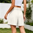 thumbnail image 7 of Xaqiouau Womens Solid Shorts High Waisted Dressy Casual Pleated Bermuda Shorts Summer Loose Fit Business Casual Shorts With Pockets, 7 of 7