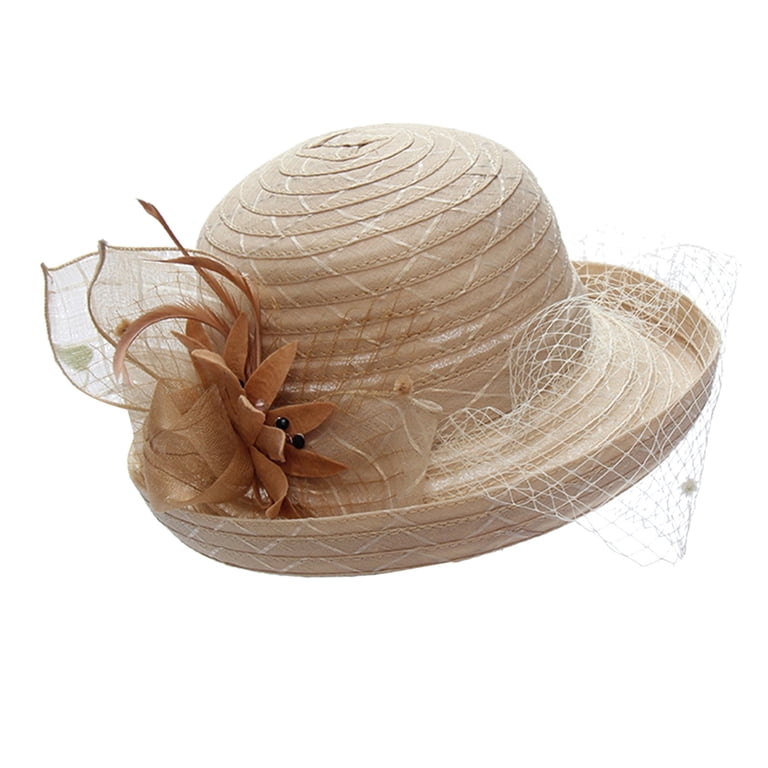 Tea Party, Spring/Summer, Kentucky Derby, Wedding hat Holzkary 2025 Kentucky Derby Hats for Women- Organza Church  main image 4