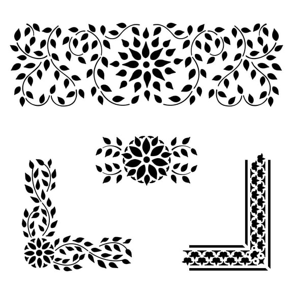 Indian Inlay Stencil Details by Designer Stencils (10 mil plastic)