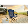 thumbnail image 2 of Leumius Oversized Camping Chair,Heavy Duty Portable Folding Chair with High Back & Cup Holder,Carry Bag Included,250LBS,Navy Blue, 2 of 13