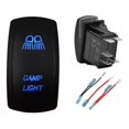 thumbnail image 1 of HAHDAXIA Blue Led Camp Light Rocker Switch with Jumper Wires 5Pin ON Off SPST Toggle Switch for Caravan RV Cabover Camper Travel Trailer 12V/20A 24V/10A, 1 of 7