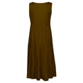 thumbnail image 5 of FAFWYP Women's Summer Casual Plus Size Tank Dress Sleeveless Round Neck Mini Sundress Solid Color Loose Fit Short Swing Dress Beach Flowy Boho Dress, 5 of 5