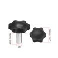 thumbnail image 2 of Uxcell M8 x 0.63'' Hex Shaped Clamping Screw Knob Male Thread  Plastic Silver Tone 4pcs, 2 of 3