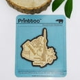 thumbnail image 1 of Printtoo Canada Map Emirates Wooden Engraved Fridge Magnet Collectibles, 1 of 1