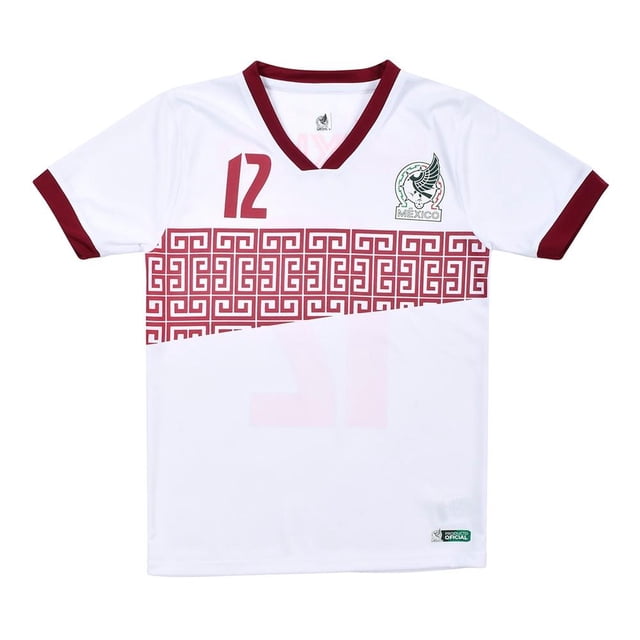 Playera Selección Nacional Talla 10 Cuello V México Blanco para Niño