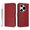 YB03, variant on Vintage Cowhide RFID Blocking Wallet PU Phone Case, Flip Folio Leather Cover with Card Slots, Kickstand & Hand Strap, Shockproof Protective Case for Huawei P90 PRO-Red