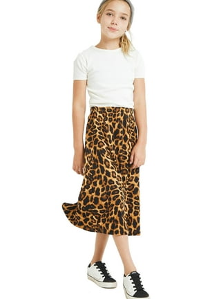 Mid length leopard skirts walmart cheap