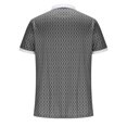 thumbnail image 6 of EWASWON Men's Short Sleeve Graphic Polo Shirt, Slim Fit Zip-Up Collar, Breathable Cotton Blend for Summer Casual Wear,Gray,Size S, 6 of 6
