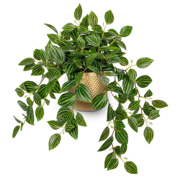 Planta artificial Briful con forma de sandía sintética, 45 cm, con maceta