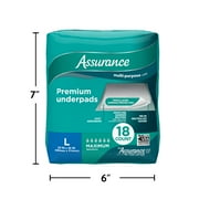 Assurance Unisex Premium Underpad for Adults, L, Maximum Absorbency, 18 Count