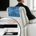 thumbnail image 6 of SCRAWLGOD Christmas Gingerbread Man Hot Air Balloon Print Blue 1 PCS PU Leather Headrest Cover Non Slip Sofa Headrest Protector for Recline Chair Head Rest Covers,17x27in, 6 of 7