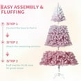 thumbnail image 4 of Pre-lit Artificial Christmas Tree, Snow Flocked Artificial Full Christmas Tree with 100ww LEDs Lights & 288 Branch Tips & Metal Stand,  Snow Flocked Christmas Tree  Indoor Outdoor Xmas Decoration, 4 of 10