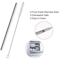 thumbnail image 3 of Stainless Steel Straws Reusable Drinking Straws. Reusable Straws. Metal Straw. Metal Drinking Straws Cleaning Brushes18pcs, 3 of 6