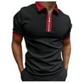 thumbnail image 1 of Eashery Mens Polo shirt Solid T-Shirt Mens Slim Fit Button Down Shirt Men Polo T Shirts XL, 1 of 5