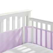 BreathableBaby Breathable Mesh Liner for Full-Size Cribs, Classic 3mm Mesh, Lavender (Size 4FS Covers 3 or 4 Sides)
