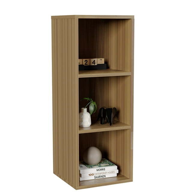 MORU Librero organizador NOVA Latte, librero minimalista, estante para libros, estante modular, mueble organizador multiusos, librero infantil, muebles para recámara y oficina