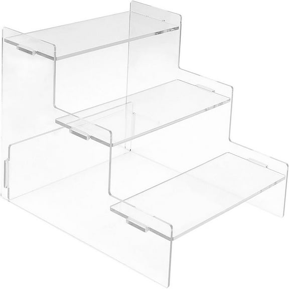 1set 3-Tier Acrylic Action Figure Display Risers Model Assembled Organizer Holders for Minifigures Collections Display Clear Finish Product: 22x24x15cm