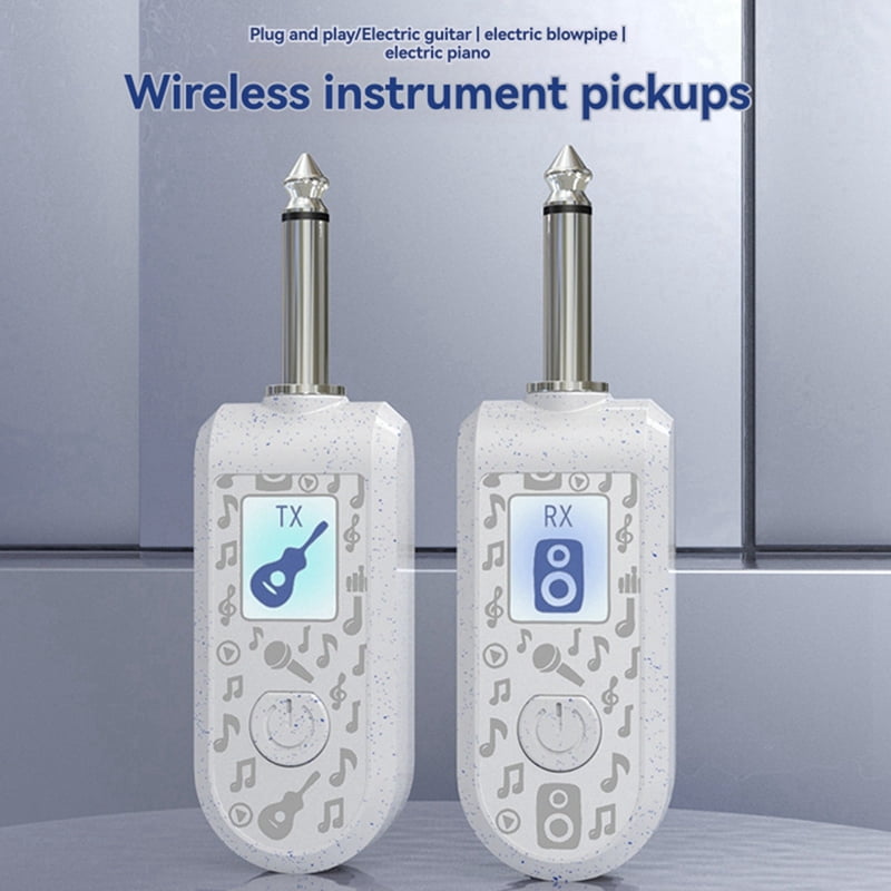 2.4G Wireless Instrument Pickup Guitar Transmitter Receiver Plug Play for 6.35mm Audio y5371