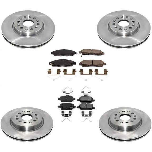 Disc Brake Rotors & Ceramic Brake Pads for GMC Acadia 6Pc Kit 2017-2021