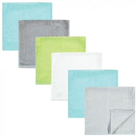 UPC: 0660168164831 | Hudson Baby Infant Boy Rayon from Bamboo Burpcloth 6pk Gray Mint Lime One Size