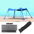 thumbnail image 1 of Tienda De Campaña Para La Playa, UPF50 + Refugio Solar Con 12 Postes, 4 Sacos De Grandes, Estacas Para El Suelo, 59.06", Toldo De Playa Con Sombra Al Aire Libre Para, 1 of 7