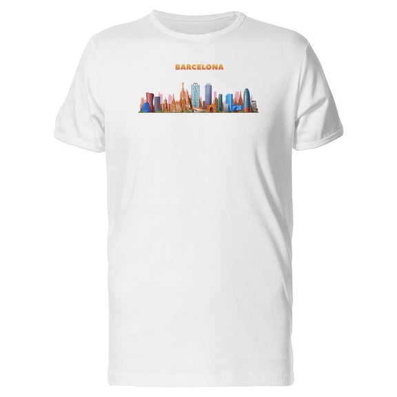 Barcelona Spain City Landscape Tee Men's -Image by Shutterstock