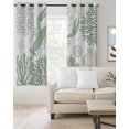 thumbnail image 2 of Sage Green Coastal Blackout Curtains, Light Blocking Print Window Curtains, Summer Lobster Coral Nautical Thermal Insulated Window Drapes for Living Room Kitchen Cafe 2 Panels, 84"W x 63"L, 2 of 9