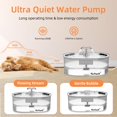 thumbnail image 4 of Fuente de agua para gatos HongTu Ketiee5 de acero inoxidable, 3,5 L, 4 of 9