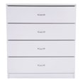 thumbnail image 5 of Anself P2 Wood Simple 3-Drawer/4-Drawer Dresser, White/Black, 5 of 6