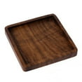 thumbnail image 1 of Wood Coaster Retro Black Walnut Cup Mat Household Tabletop Protector, 1 of 7