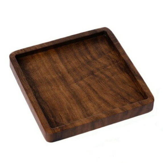 Wood Coaster Retro Black Walnut Cup Mat Household Tabletop Protector