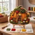 thumbnail image 6 of Linnome Whimsical Village Fabric Poke Art Kit Cottage No-Sew - Punch Needle Craft Set with 6 Styles & Guide - Relaxing Handmade Home Decor Craft Activity for Adults Beginners, 6 of 8