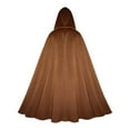 thumbnail image 3 of Hvyesh Renaissance Hooded Cloak - Medieval Ranger Cloak, Cosplay Cape, Velvet Cape for Halloween Costume, 3 of 7