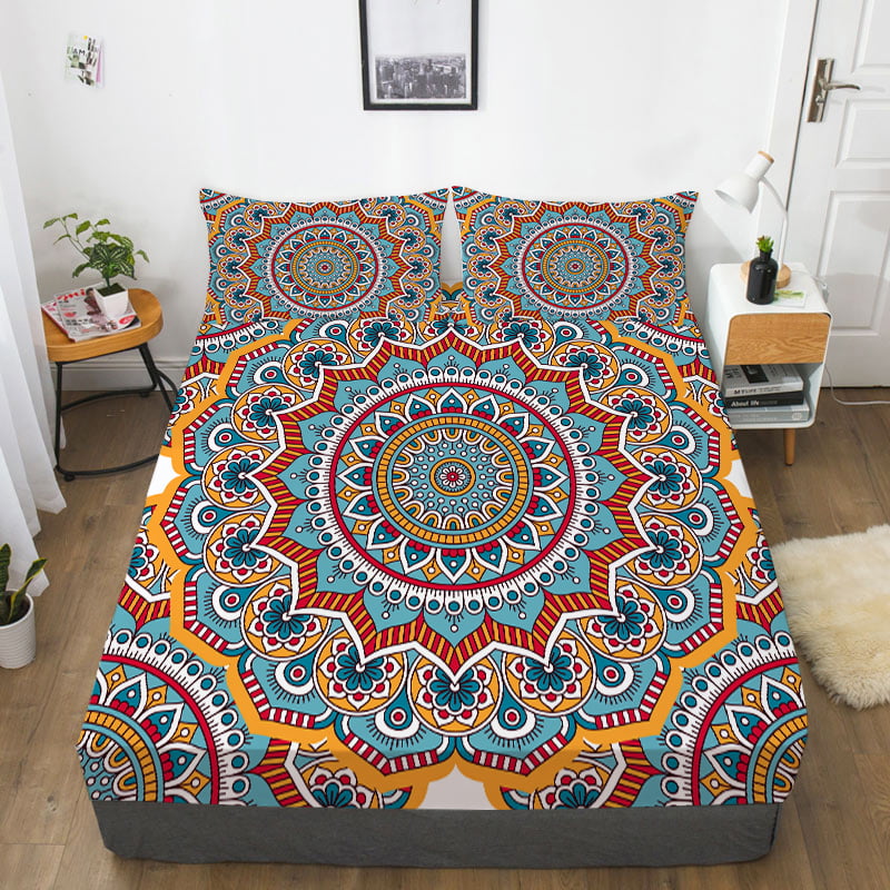Bed Sheet New Fashion Fitted Sheet 3D Bohemia Printed Men Bedding ...