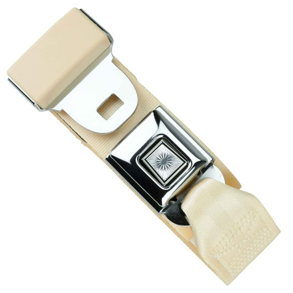 RetroBelt Ivory Push Button Lap Belt 75" With Hardware
