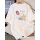 thumbnail image 1 of Women'S Casual T-Shirt - "BAIX TANDAI" Graphic Print, Loose Fit, Short Sleeve, Round Neck, All-Season Top for Summer 2025, Casual Wear | Cartoon Print Top | Comfortable Fit, Ladies T Shirts, 1 of 6