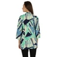 thumbnail image 5 of Bimba Button Down Tunic Casual Printed 3/4th Sleeves Loose Fit Rayon Tunic Long Shirt Top For Women, 5 of 7