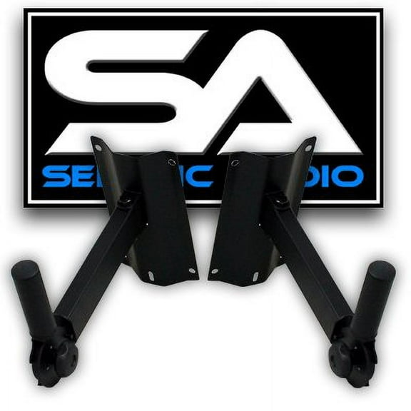 Seismic Audio - Pair (2) Wall Mount Metal PA Speaker Stand for Bands, Clubs, DJs, Karoake, Bars, Restaurants
