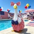 thumbnail image 4 of huayou Independence Day Patriotic Costume Set, with American Flag Print Dress and Headband, for 4th Of July Party Porch OutdooR Indoor Home Decor, 4 of 7