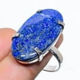 thumbnail image 2 of Natural Lapis Lazuli Gemstone Handmade 925 Sterling Silver Ring Size 9, 2 of 2