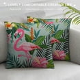 thumbnail image 3 of Nawypu  Flamingo Decorative Pillow Cover, Tropical Flowers Flamingo Lumbar Pillow Cover Modern Farmhouse Cushion Case Home Decor for Living Room Patio Sofa Couch Chair, 3 of 5