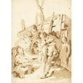 thumbnail image 3 of Giovanni Battista Tiepolo 18x24 Black Modern Framed Museum Art Print Titled - The Adoration of the Shepherds (1735-1740), 3 of 5