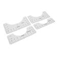 thumbnail image 3 of 4 Pcs Sewing Ruler, Vinyl Alignment T Shirt Ruler Easy Reading Data Practical Shirt Ruler Center Design Ruler For Sewing, 3 of 8