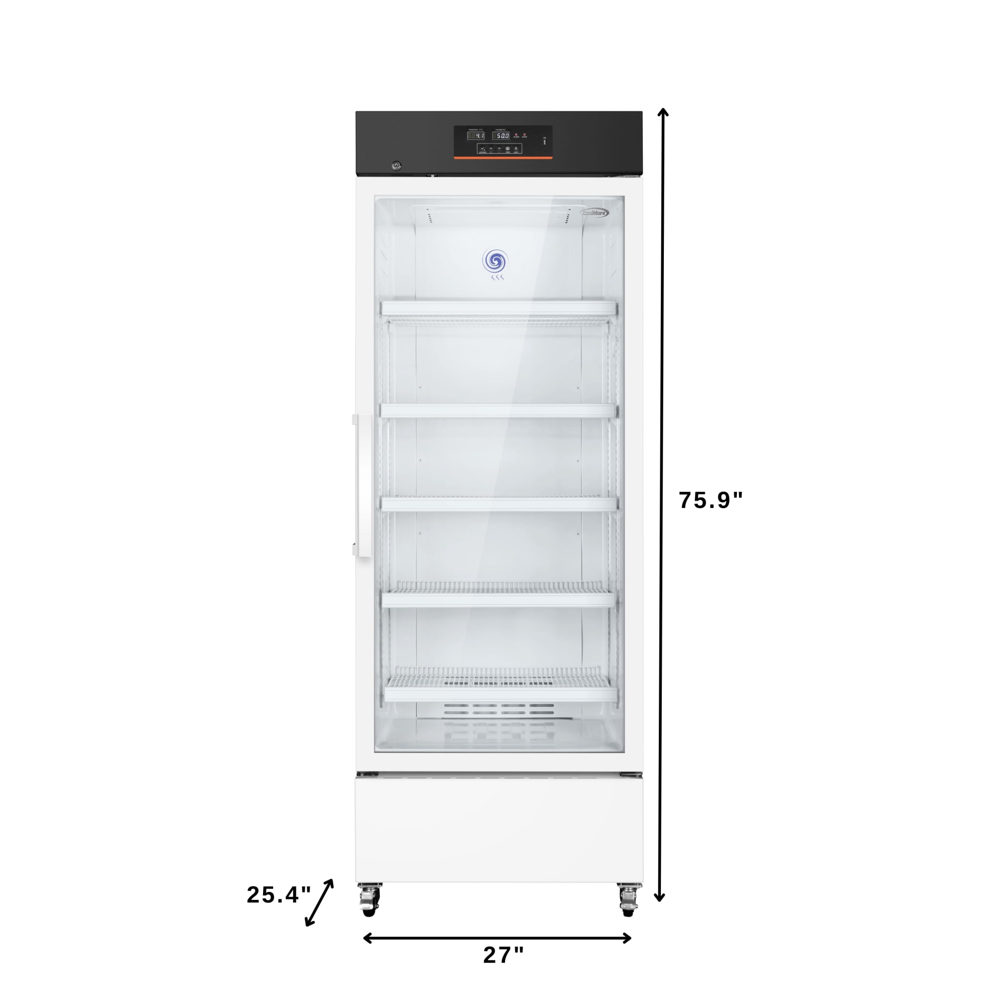 Commercial 15 cu. ft. Medical Pharmacy Refrigerator with Emergency Backup Battery and Alarm in White, UL Listed (KM-PHR-15C)