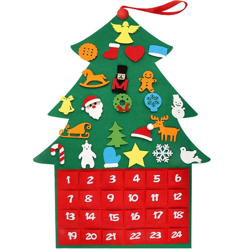 Christmas Tree Fabric Advent Calendar (Countdown to Christmas) - Walmart.com