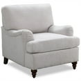 thumbnail image 1 of Clarendon Oatmeal Gray Polyester Fabric Upholstered Transitional Arm Chair, 1 of 9