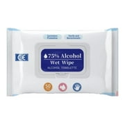 75% Ethyl Alcohol Disinfecting Wipes - 5 Packs of 50 Wipes per Pack (250 Wipes Total)